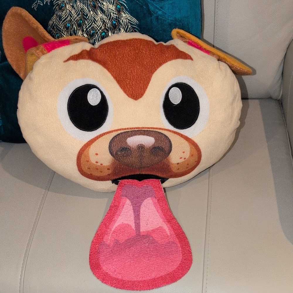 Adorable Brown and Pink Dog Plush Toy